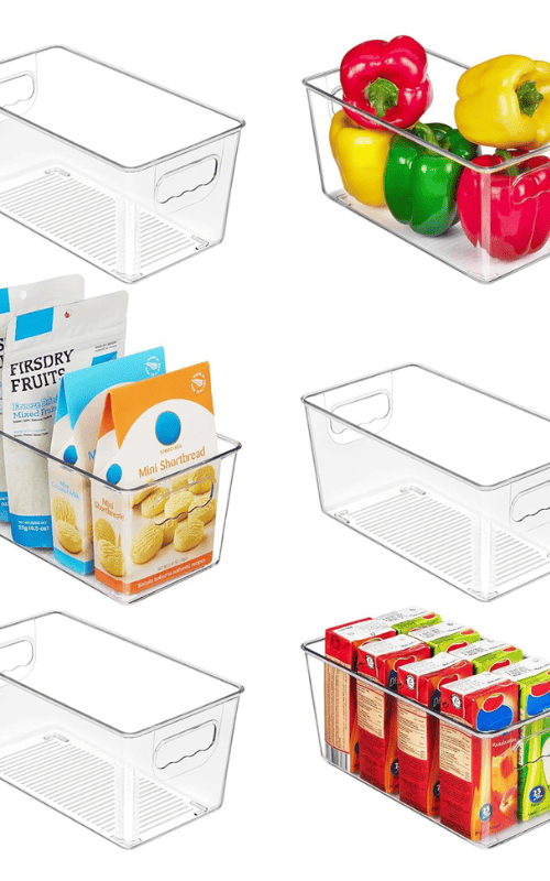Plastic Pantry Organizer Bins for Fridge