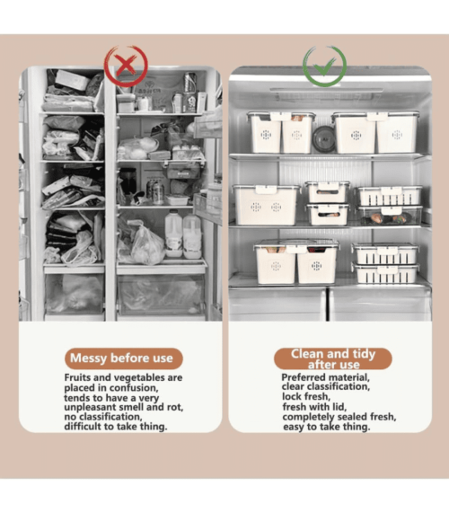 Fruit Storage Box for Fridge with Lid