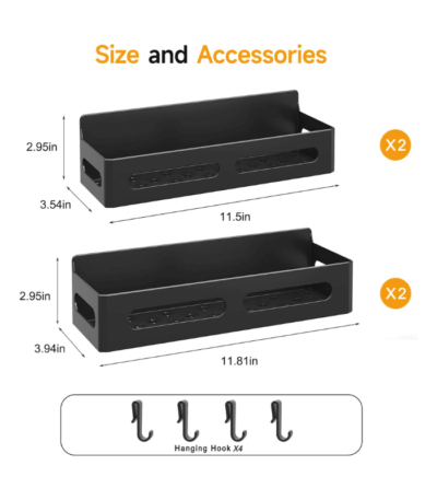 4 Pack Magnetic Spice Rack Organizer