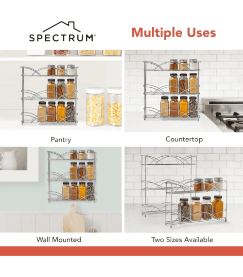 Spice Rack Shelf Organizer for Kitchen