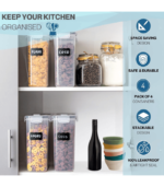 4Pcs Set Plastic Food Storage Containers