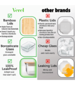Glass Food Storage Containers with Bamboo Lids