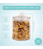 Airtight Glass Storage Cookie Jar for Flour