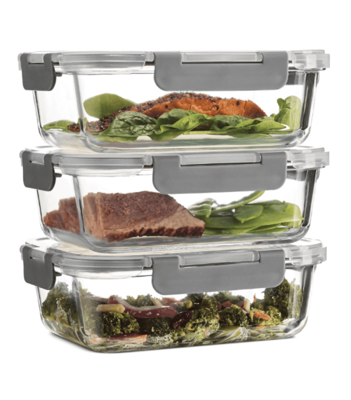 6-Piece Superior Glass Food Containers Set