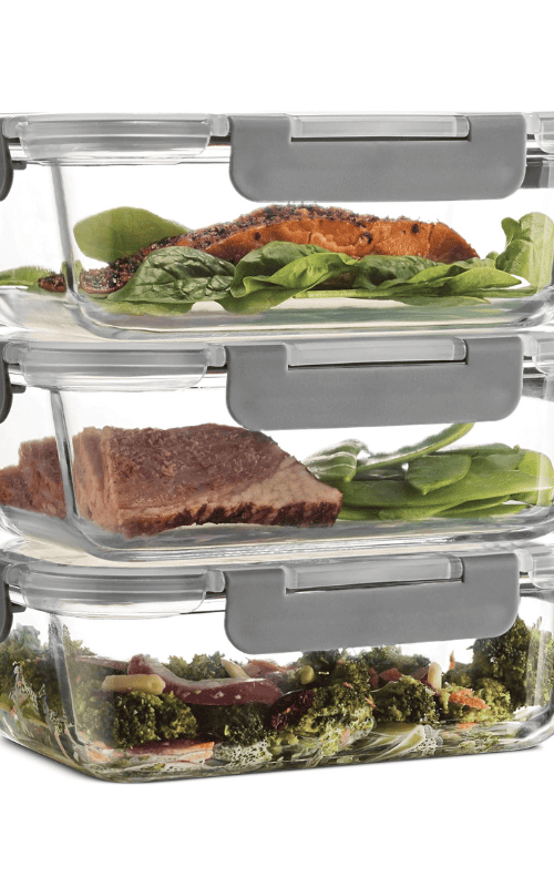 6-Piece Superior Glass Food Containers Set