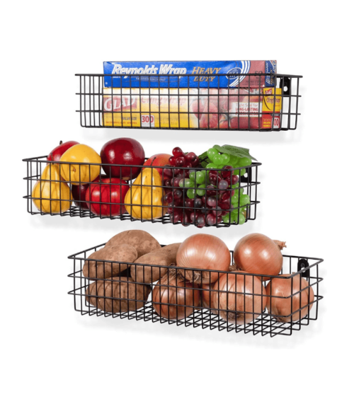 Wall Mounted Metal Wire Baskets