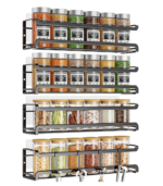 Spice Rack wall mounted 4 Pack