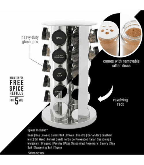 20-Jar Countertop Rack Tower