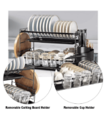 2 Tiers Dish Drying Stand With Drainer