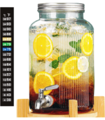 1.5 gallon Glass Ice Beverage Drink Dispenser