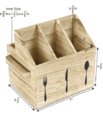 Wooden Utensil Holder with Handles