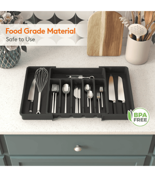 Expandable Utensil Tray for Kitchen