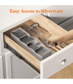 Narrow Silverware Tray for Kitchen Drawers