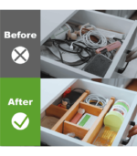 Bamboo Drawer Separators Splitter