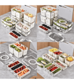 Fruit Storage Box for Fridge with Lid