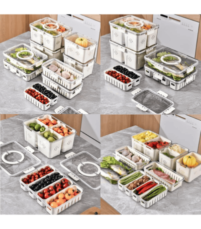 Fruit Storage Box for Fridge with Lid