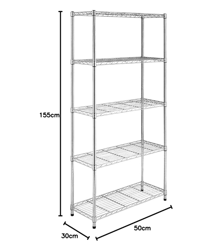 5-Tier Wire Storage Shelving Rack