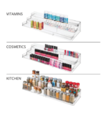 Plastic Shelf Spice Rack Organizer