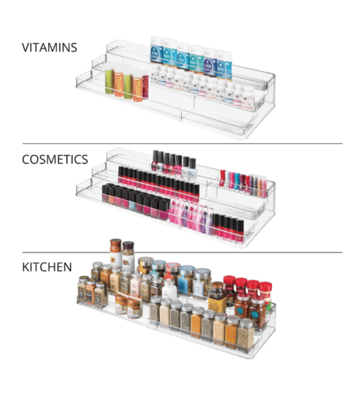 Plastic Shelf Spice Rack Organizer