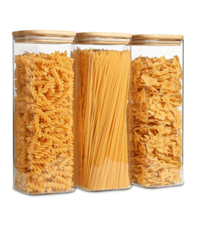Glass Spaghetti Pasta Storage Containers