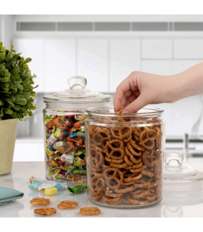 Airtight Glass Storage Cookie Jar for Flour