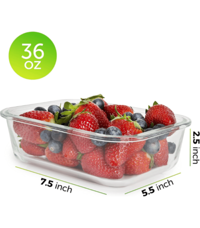 Hermetic Glass Storage Box with Lids