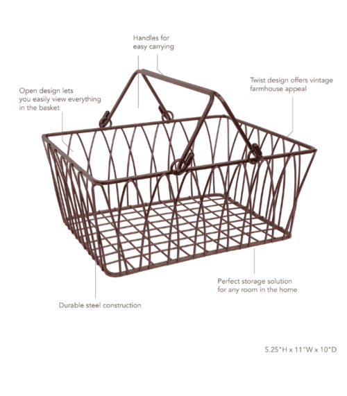 Pantry Handles-Wire Storage Basket