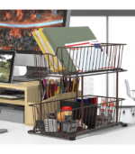 2 Tier Cabinet Wire Basket Drawer Organizer