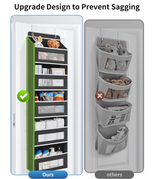 Door Organizer with 5 Large Capacity Pockets