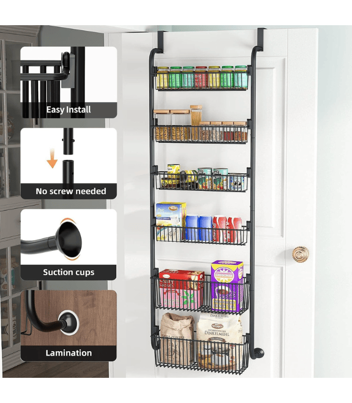 6-Tier Over the Door Pantry Organizer