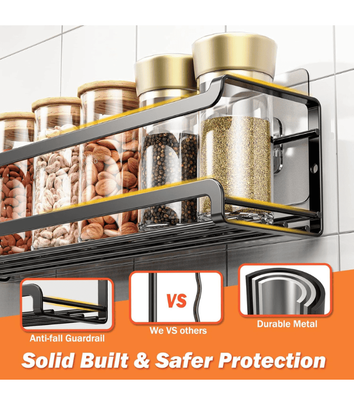 Spice Rack wall mounted 4 Pack