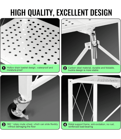 Foldable Storage Shelves 5 Tier