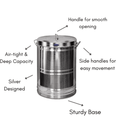 Large Stainless Steel Storage Drum Containers