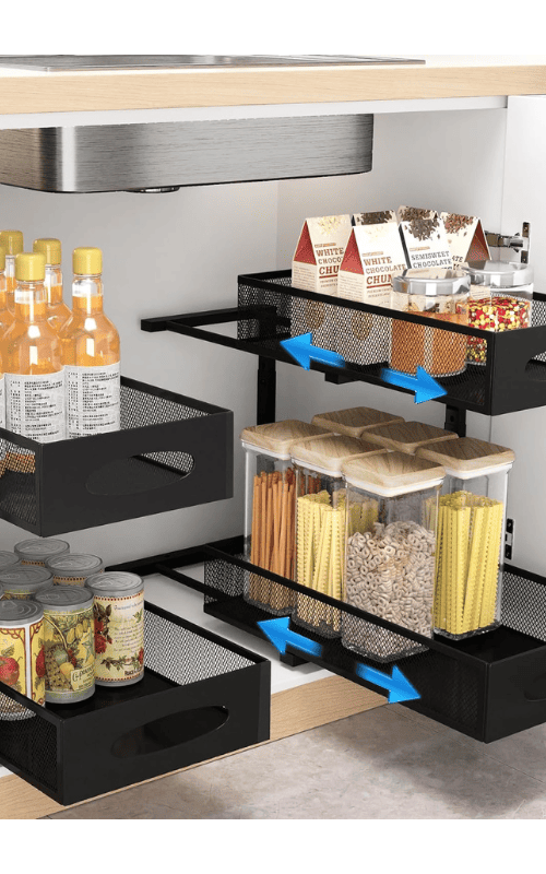 Pull out Cabinet Baskets with Sliding Drawers