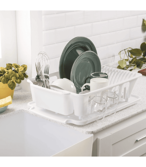 Large Sink Dish Drainer, white