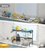 Dish Drainer with Cutting Board Holder
