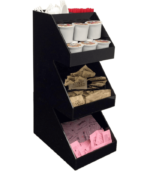 Mind Reader 3-Tier Acrylic Coffee & Tea Condiment Organizer (Black)