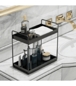 2-Tier Standing Countertop Metal Storage Rack