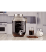 Glass Beverage Dispenser with Metal Spigot