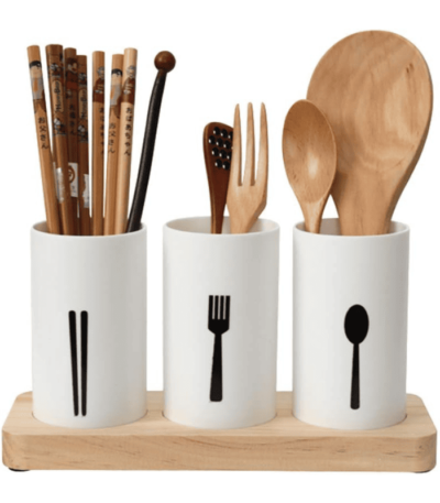 Plastic Self Draining Cutlery Holder Stand