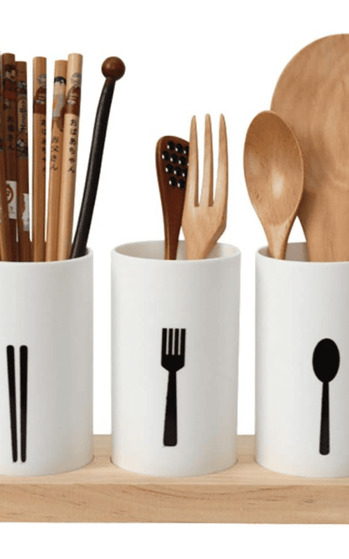Plastic Self Draining Cutlery Holder Stand