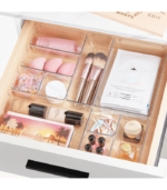 15 PCS Clear Plastic Drawer Organizer Set