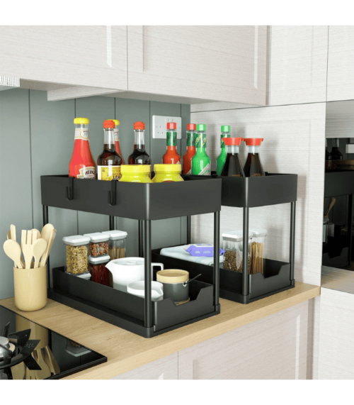 2 Tier Under Sink Organizer for Kitchen