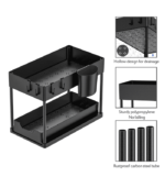 Under Sink Organizers with Pull Out Sliding Drawer