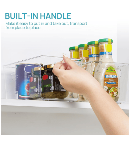 Plastic Pantry Organizer Bins for Fridge