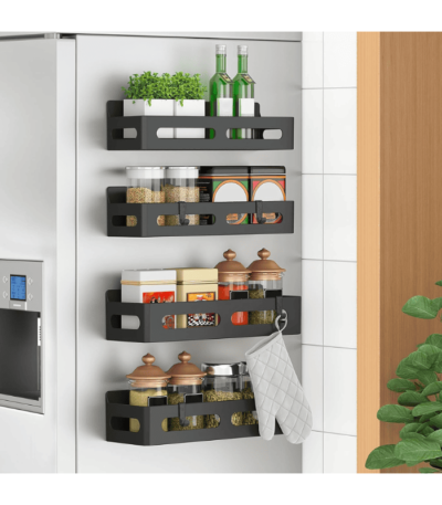 4 Pack Magnetic Spice Rack Organizer