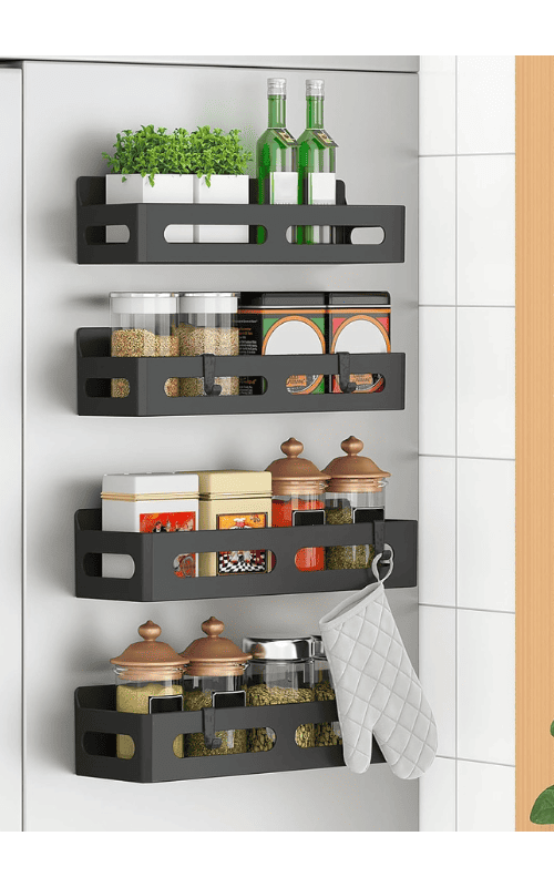 4 Pack Magnetic Spice Rack Organizer