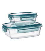 2 Pcs Glass Airtight Food Storage Container