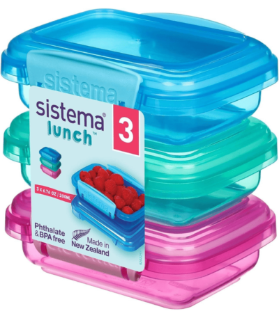 Food Containers With Contrasting Clips