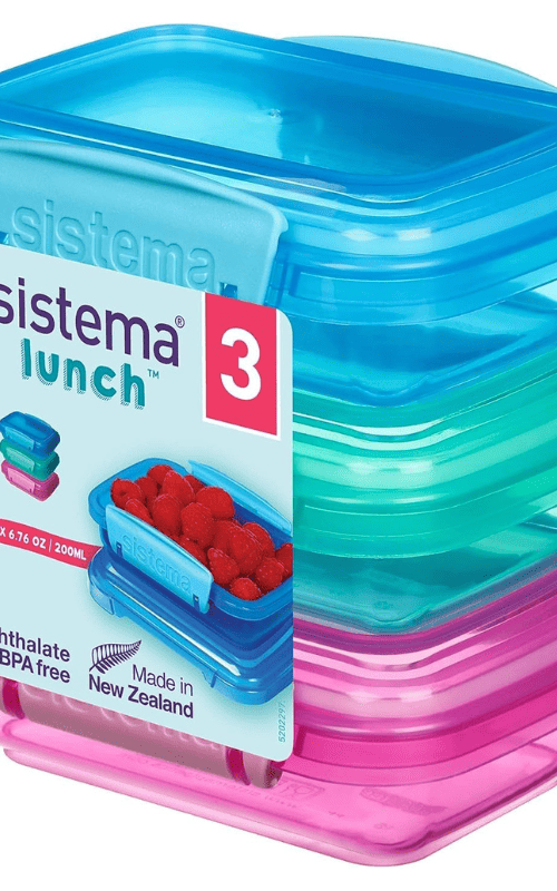 Food Containers With Contrasting Clips